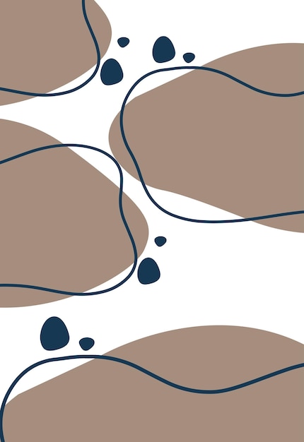 a brown and gray background with circles and dots