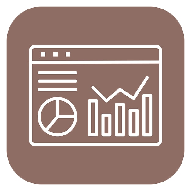 a brown and white logo with a diagram of a graph on it