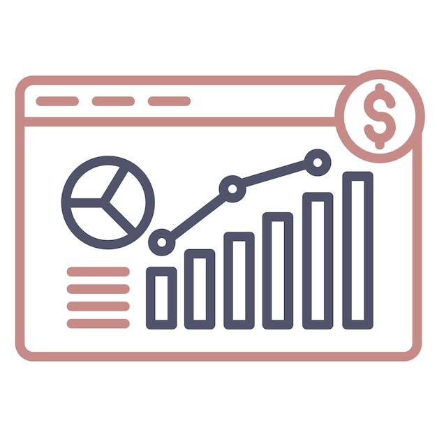 a business card with a graph that says dollar on it