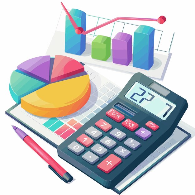 a calculator with a graph on it and a graph on it