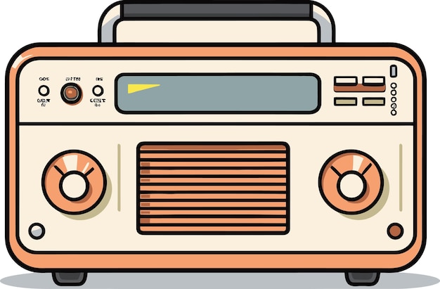 a cartoon of a radio with the number 10 on it