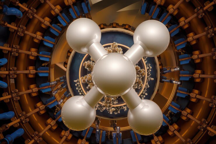 Vektör a ceiling with a light with a blue circle and a white bulb