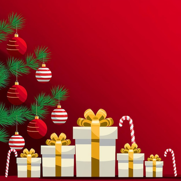 a christmas tree with a red background with a red background with a red background