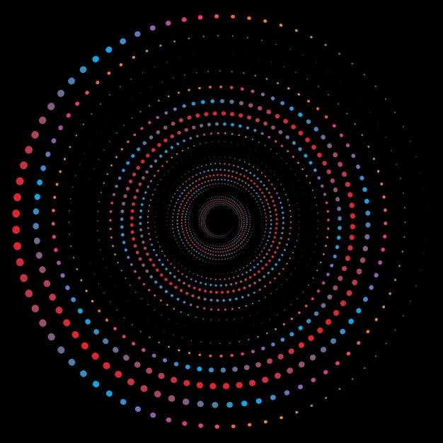 a circle of lights with a circle of different colors and a circle of different colors