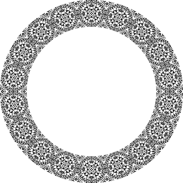 a circle with a black border and a white background