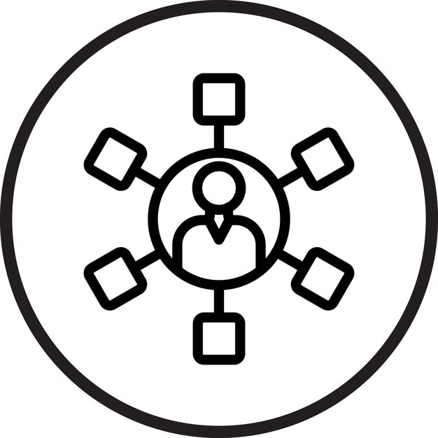 a circle with a group of people in the center