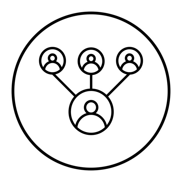 a circle with four people in it that has four faces on it