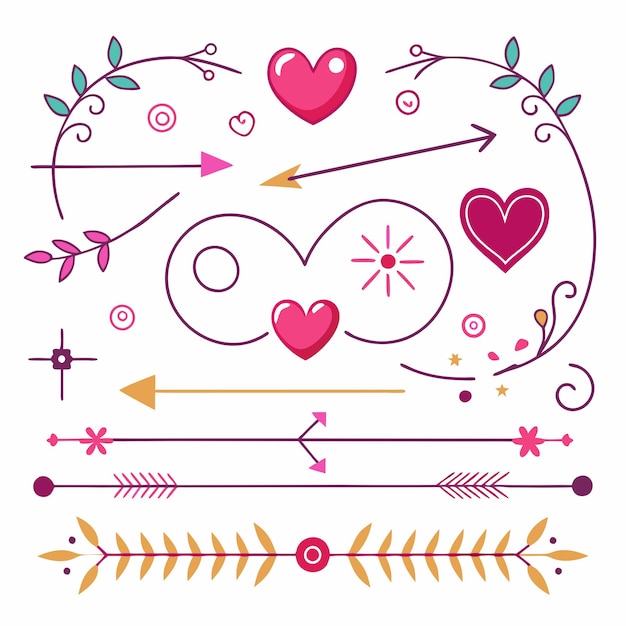 a circle with hearts and a heart with the word love on it