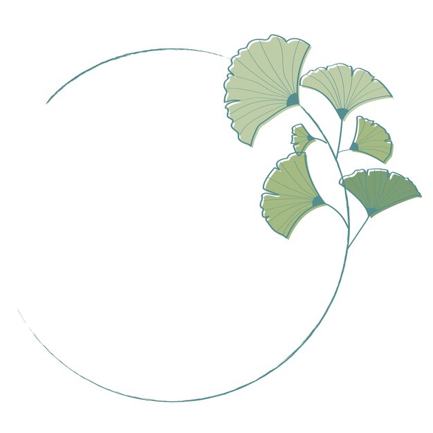 A circle with leaves and a circle with the word dandelion on it vector