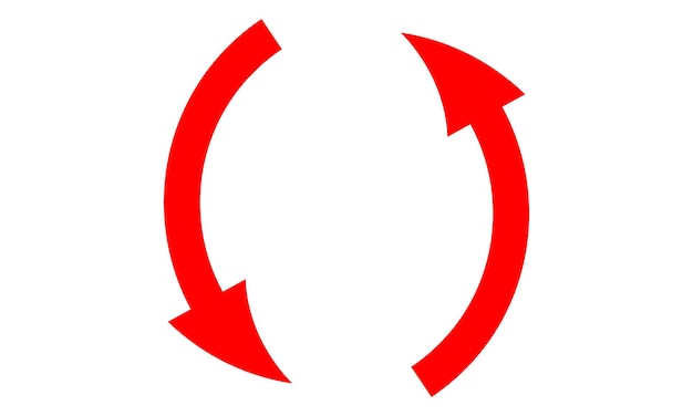 a circle with red arrows pointing to the right