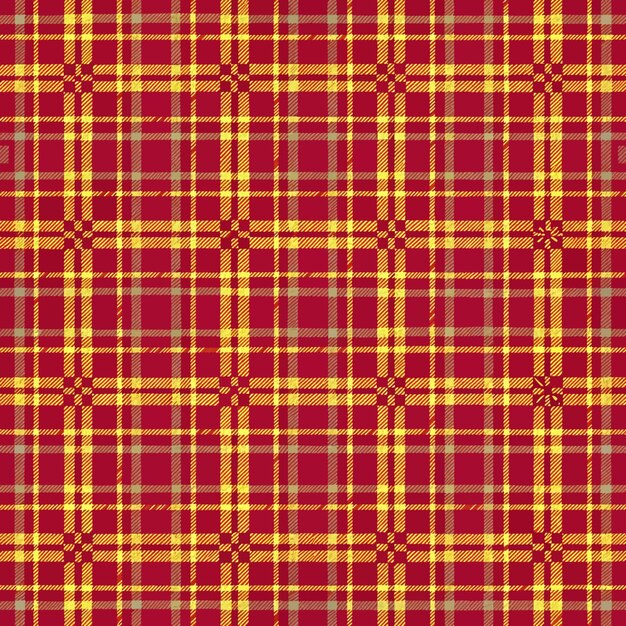 a close up of a red and yellow tartan fabric