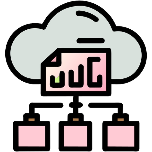 a cloud icon colored outline
