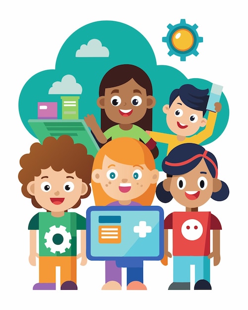 A coding club for children where they learn the basics of programming while creating their own
