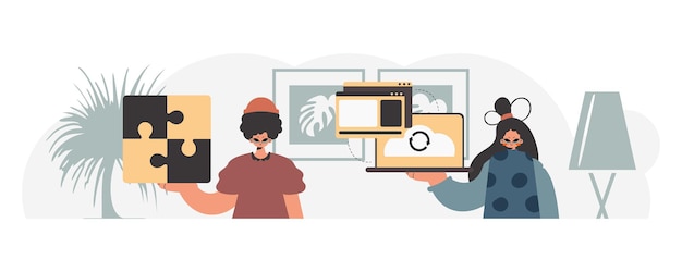 a collect of seo stars synchronization and security of data capacity concept trendy style vector illustration