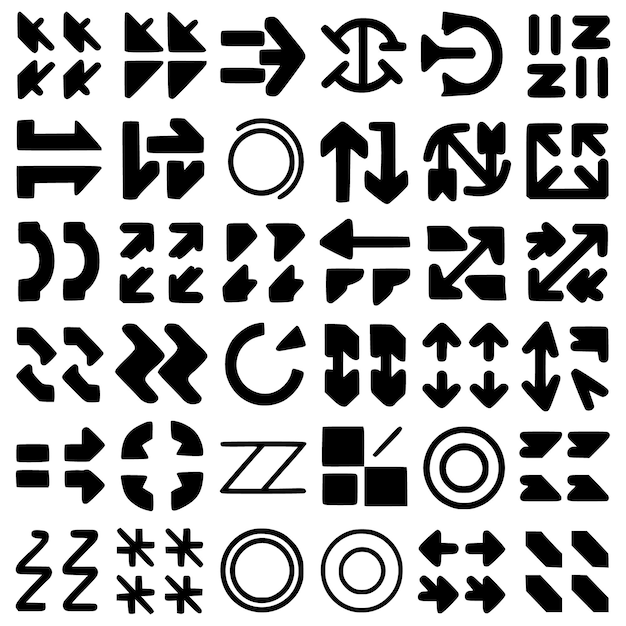a collection of arrows and arrows with arrows and arrows