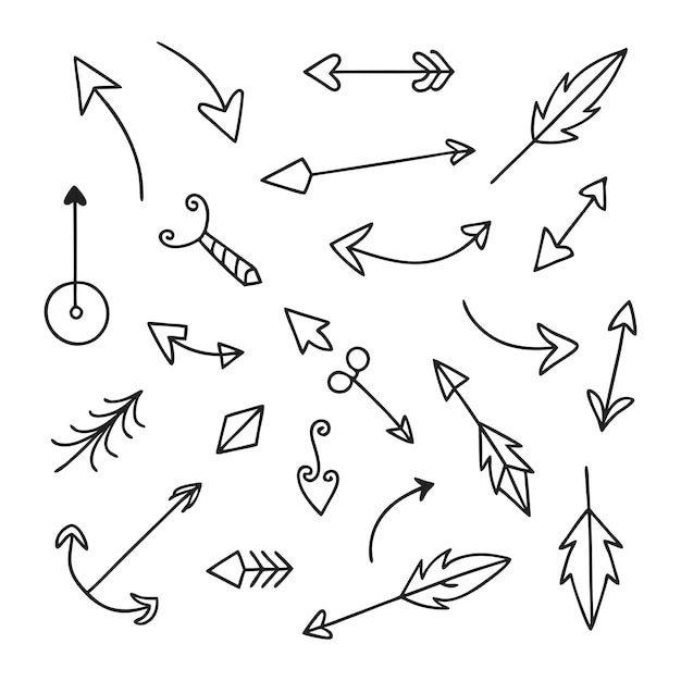 a collection of arrows and arrows with arrows and arrows