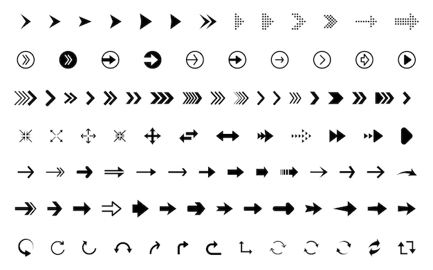 a collection of arrows with arrows and arrows