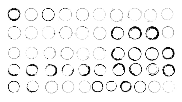 a collection of circles with circles and circles