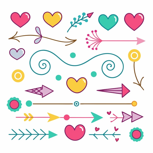a collection of colorful designs including arrows arrows arrows and arrows