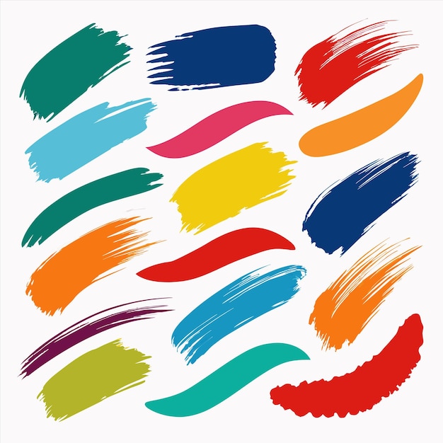a collection of colorful hand drawn hands with different colors