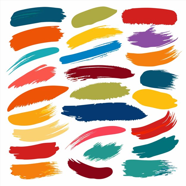 a collection of different colored circles with different colors