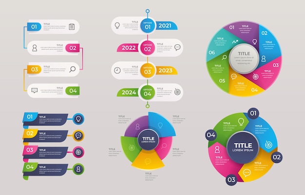 a collection of different colored circles with the word year on the bottom