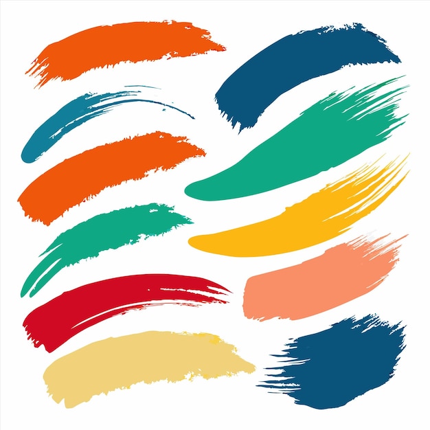 a collection of different colored lines with different colors