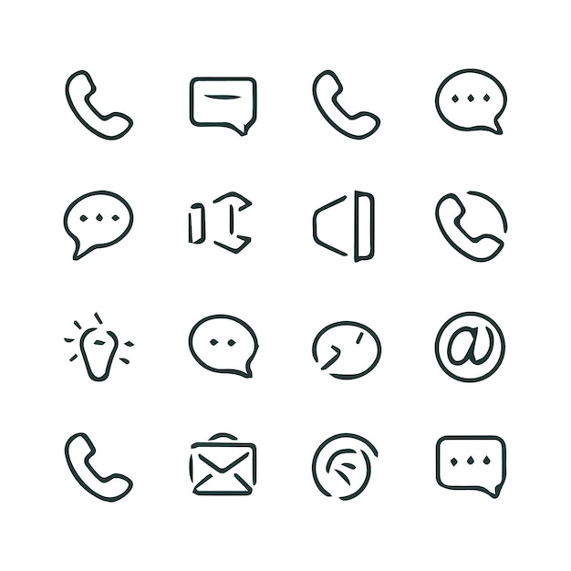 a collection of different icons including one that says phone phone phone phone and phone