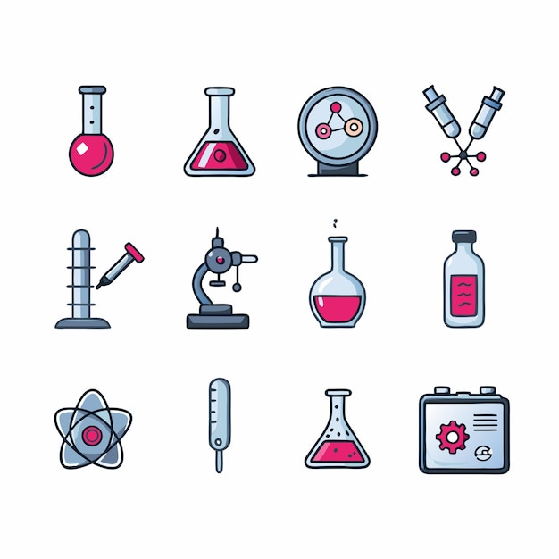a collection of different images of different objects including a bottle of chemical test tube