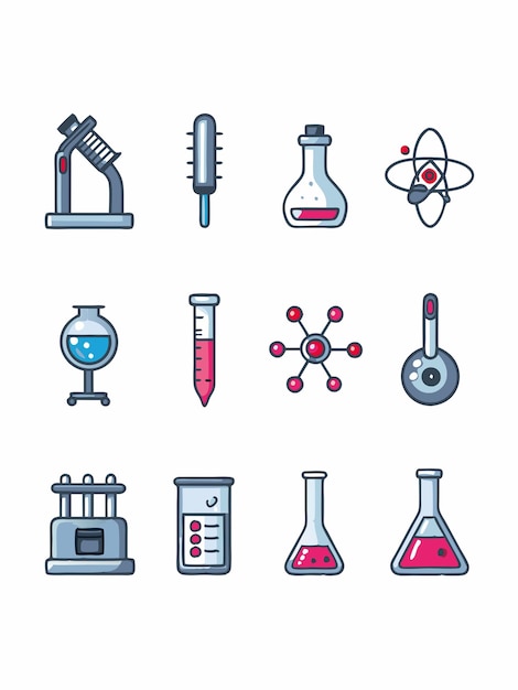 a collection of different images of different science related items