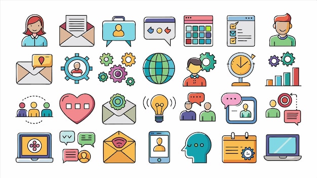 a collection of icons including a phone phone and a sign that says  love