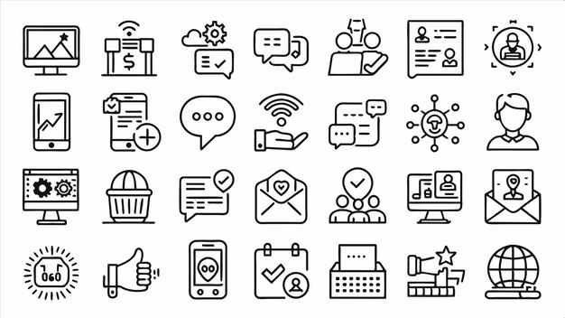 a collection of icons including one that says quot no internet quot