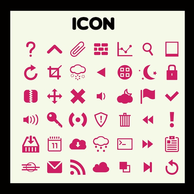 a collection of icons including one that says no
