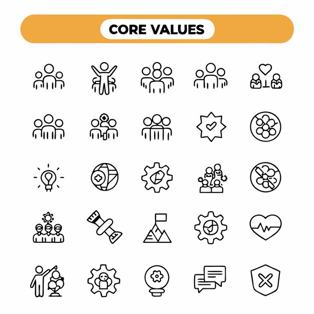 a collection of icons with the words basic value on the bottom