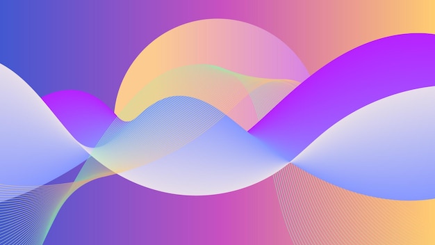 A colorful abstract image of waves and smooth gradient background