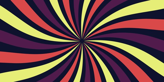 a colorful abstract pattern of a spiral with a yellow background