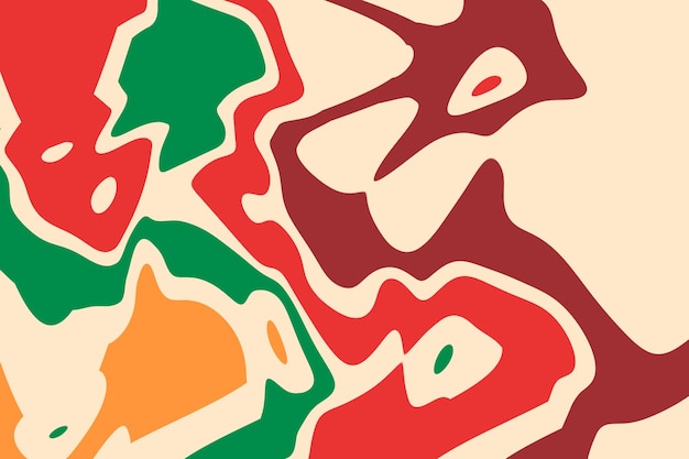 A colorful abstract pattern with a red background