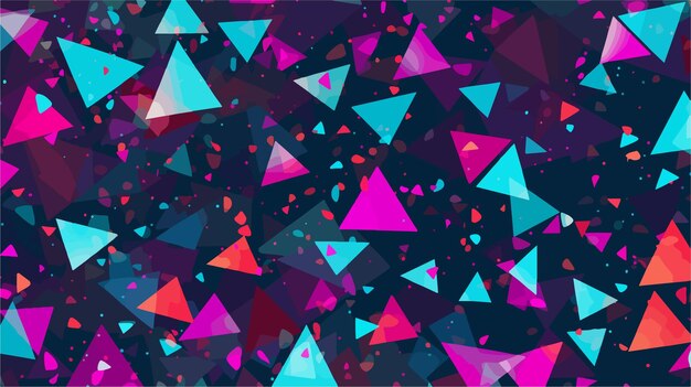a colorful background with a pattern of triangles and the word  x
