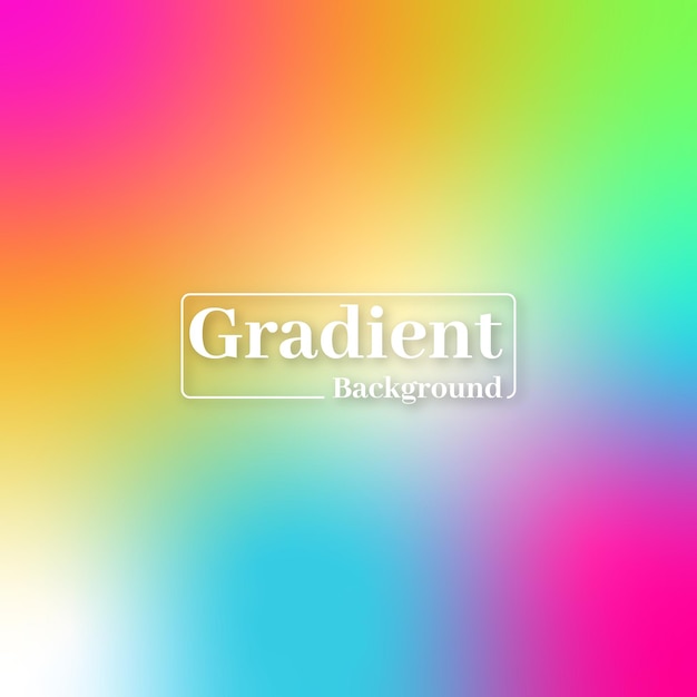 A colorful background with a white border that says gradient background.
