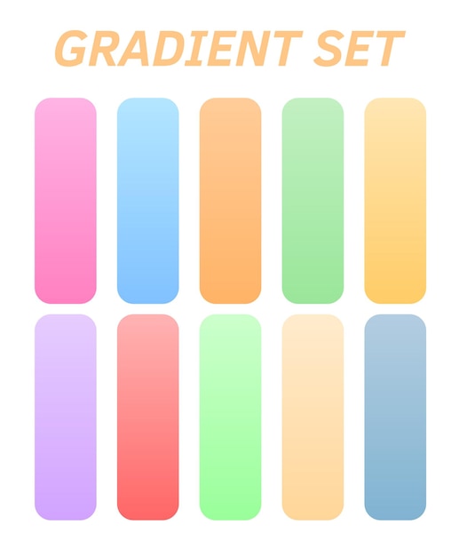 a colorful design for a set of different colored buttons