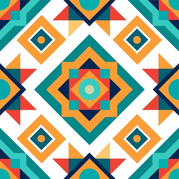a colorful design with a circle in the center