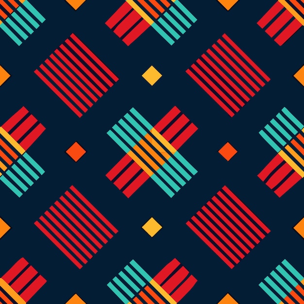 a colorful design with a colorful background with a pattern of squares