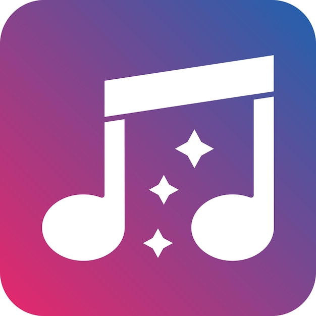 a colorful logo with a blue and pink background with a musical note on it
