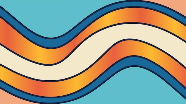 a colorful picture of a blue and orange striped wave