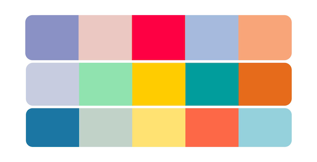 a colorful picture of a line of colored squares