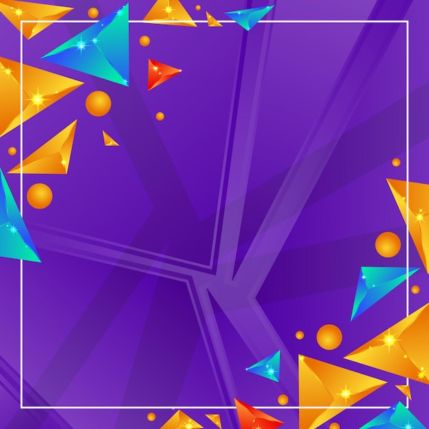 a colorful square with a square of orange and blue triangles