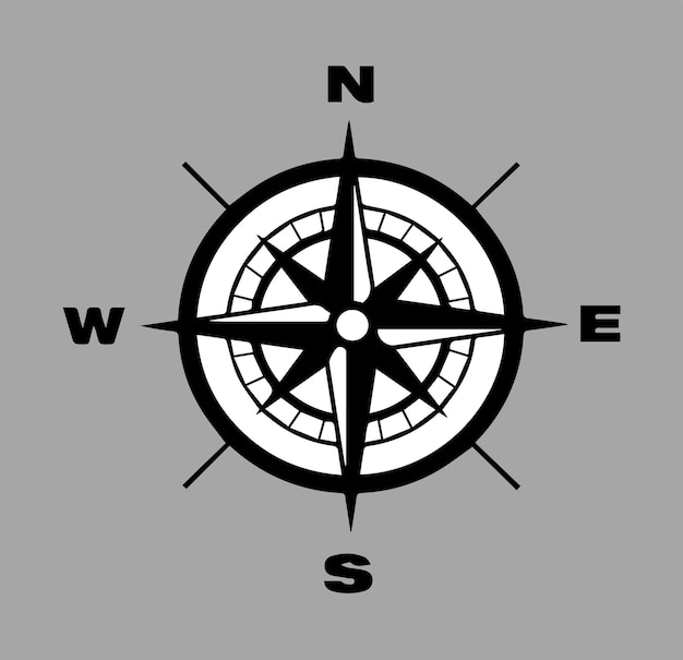 a compass with the word south on it