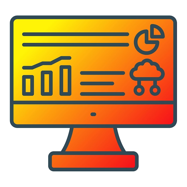 a computer monitor with a cloud on it and a web page on the screen