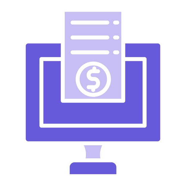 a computer monitor with a dollar sign on it