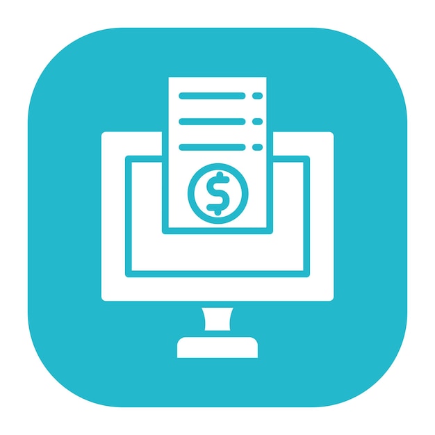 a computer monitor with a dollar sign on it